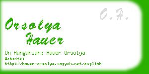 orsolya hauer business card